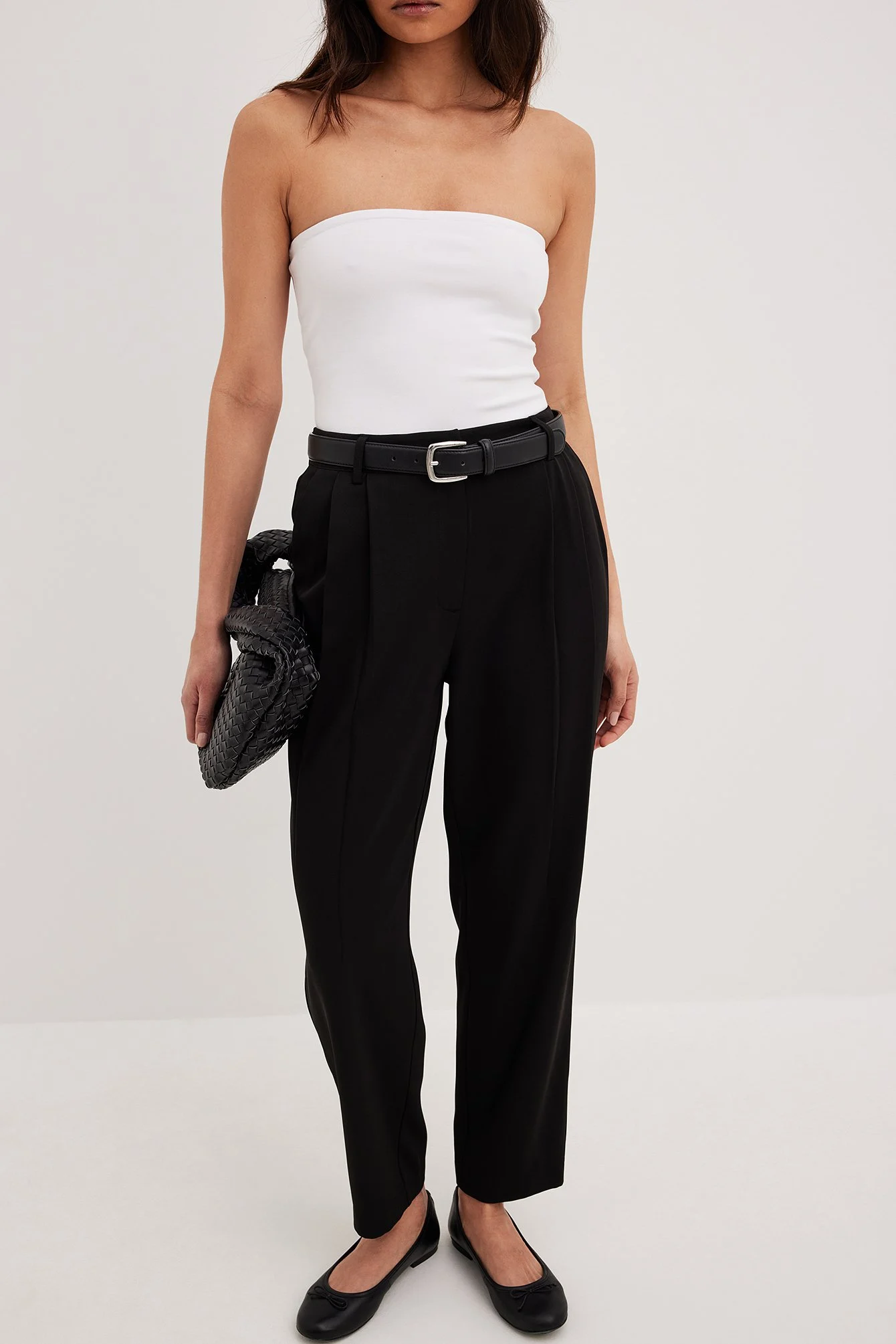 Crop-Hose mit hoher Taille
