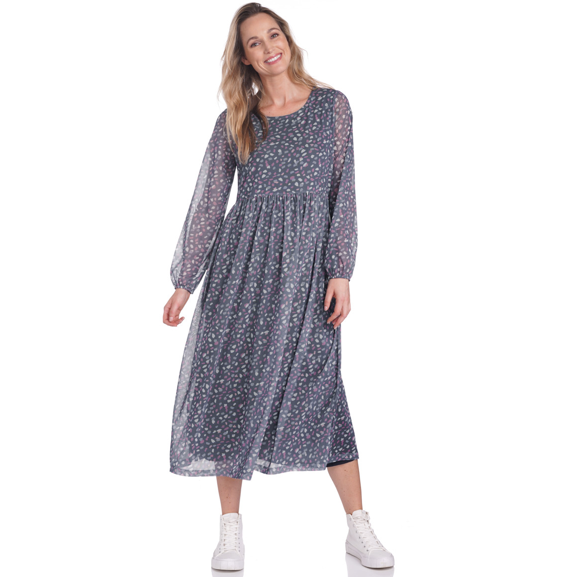 Damen Kleid mit Allover-Muster