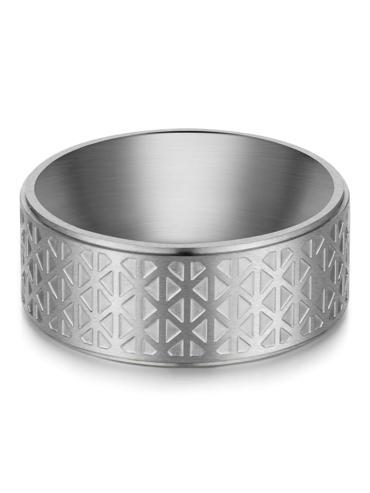 True Rebels Ring Edelstahl gunmetal in gunmetal günstig kaufen