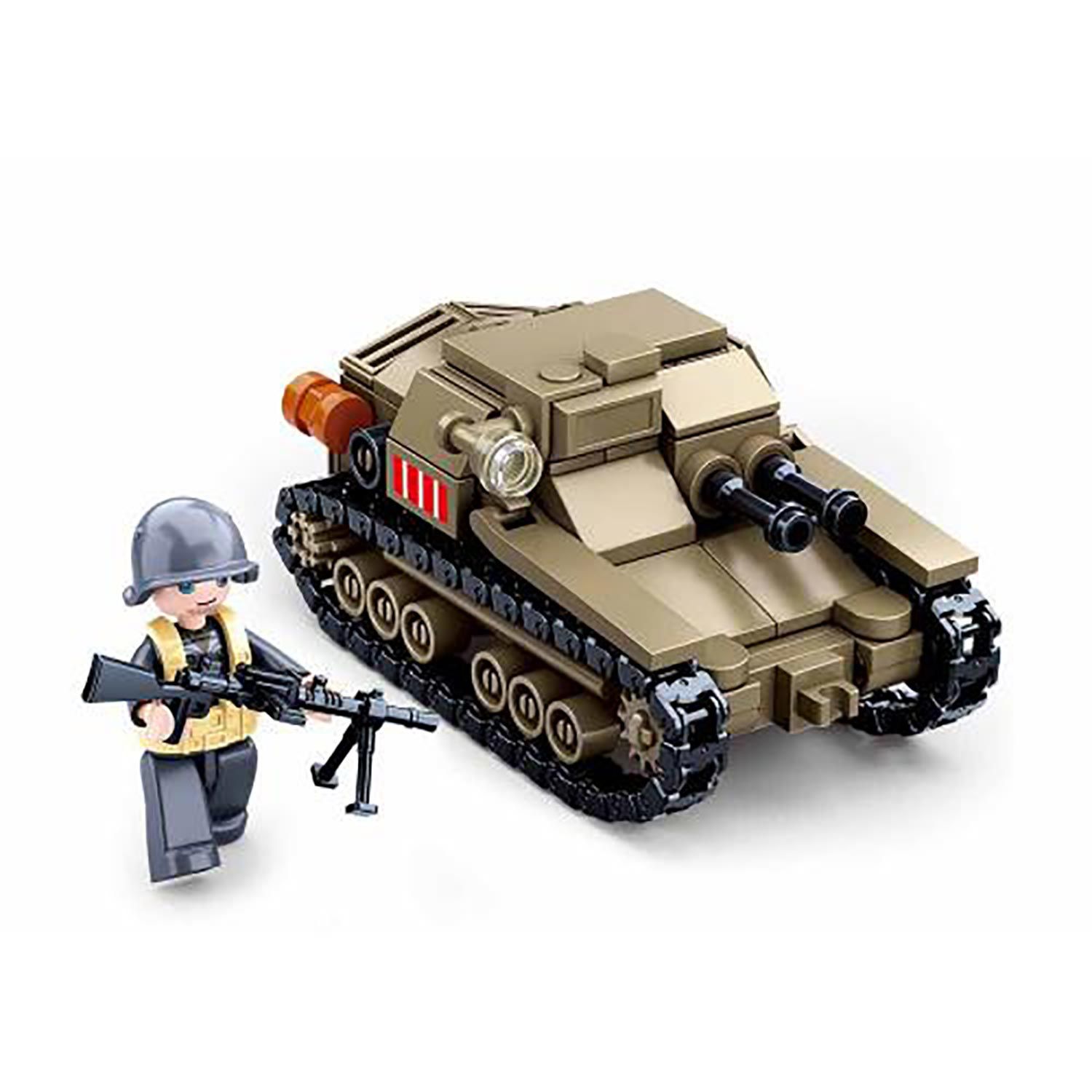 WWII - Leichter italienischer Panzer - Bausteine Set M38-B0709