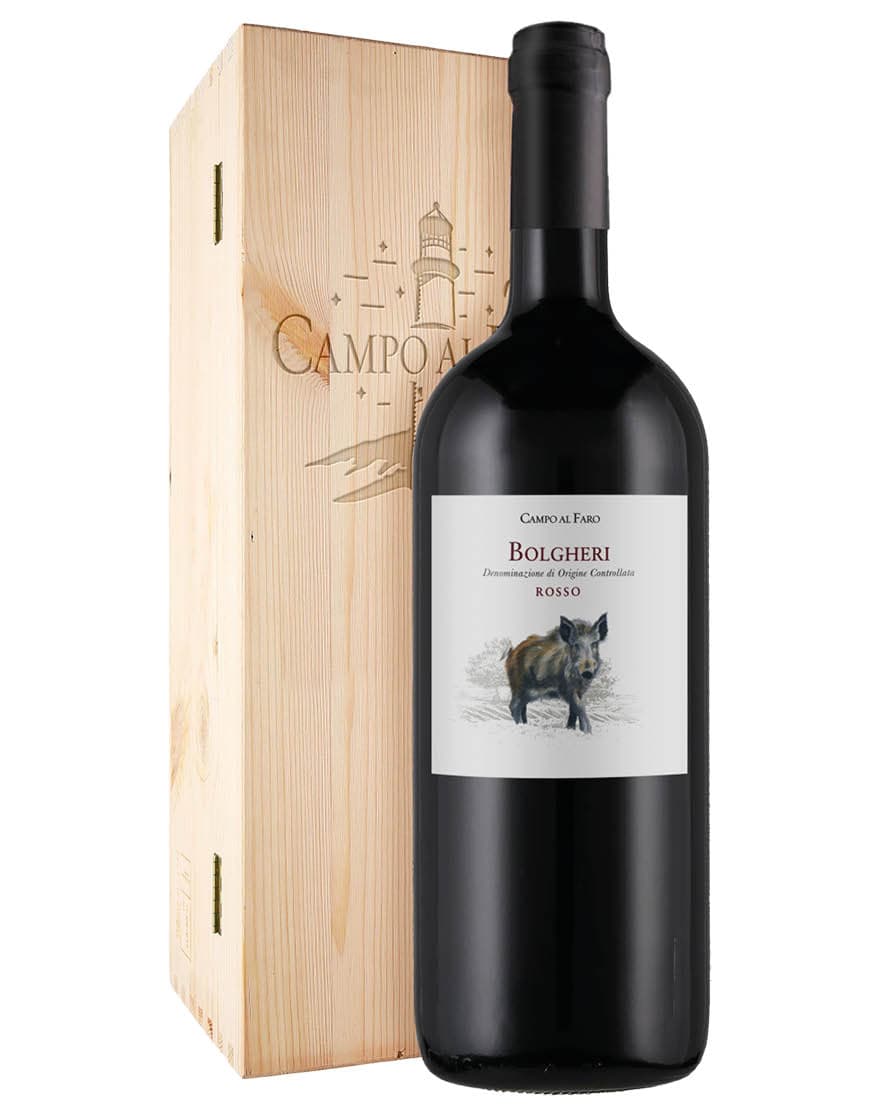 Bolgheri DOC Rosso 2022 Campo al Faro Magnum 1,5 ℓ, Caisse bois