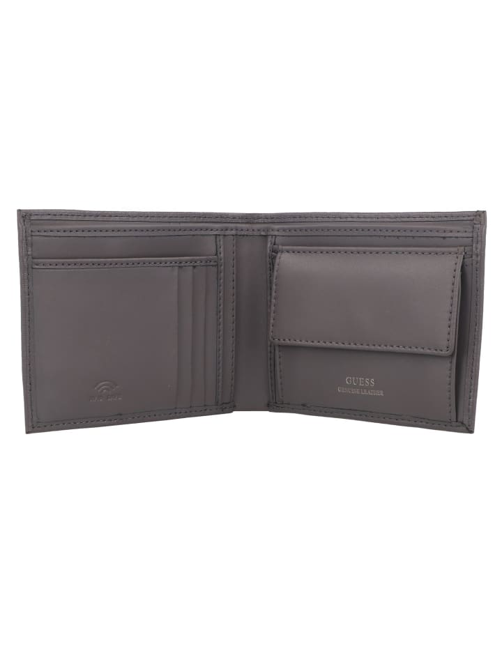 Guess Madrid Geldbörse RFID Schutz Leder 12 cm in grey günstig kaufen onesize