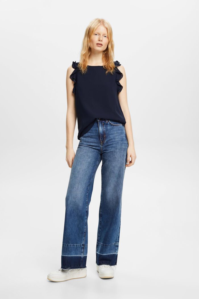 Chiffonbluse mit Rüschen