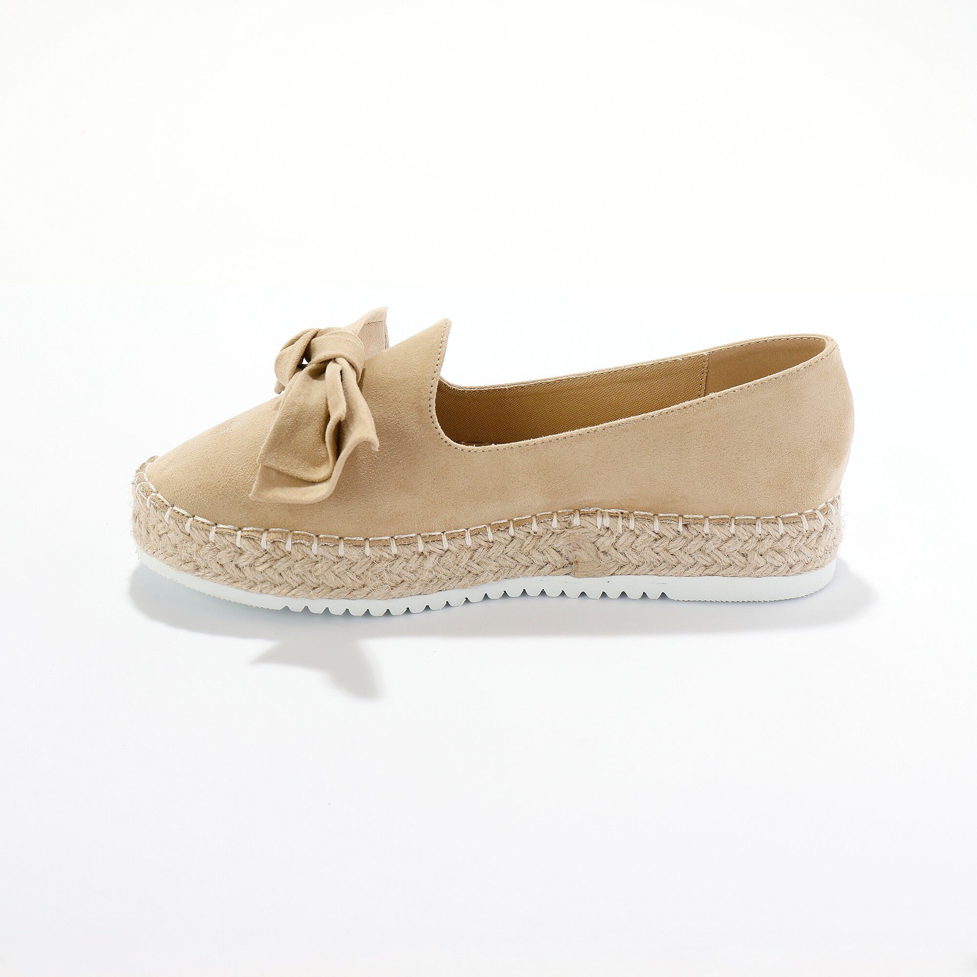 Mocassins espadrilles noeud à semelle corde crantée