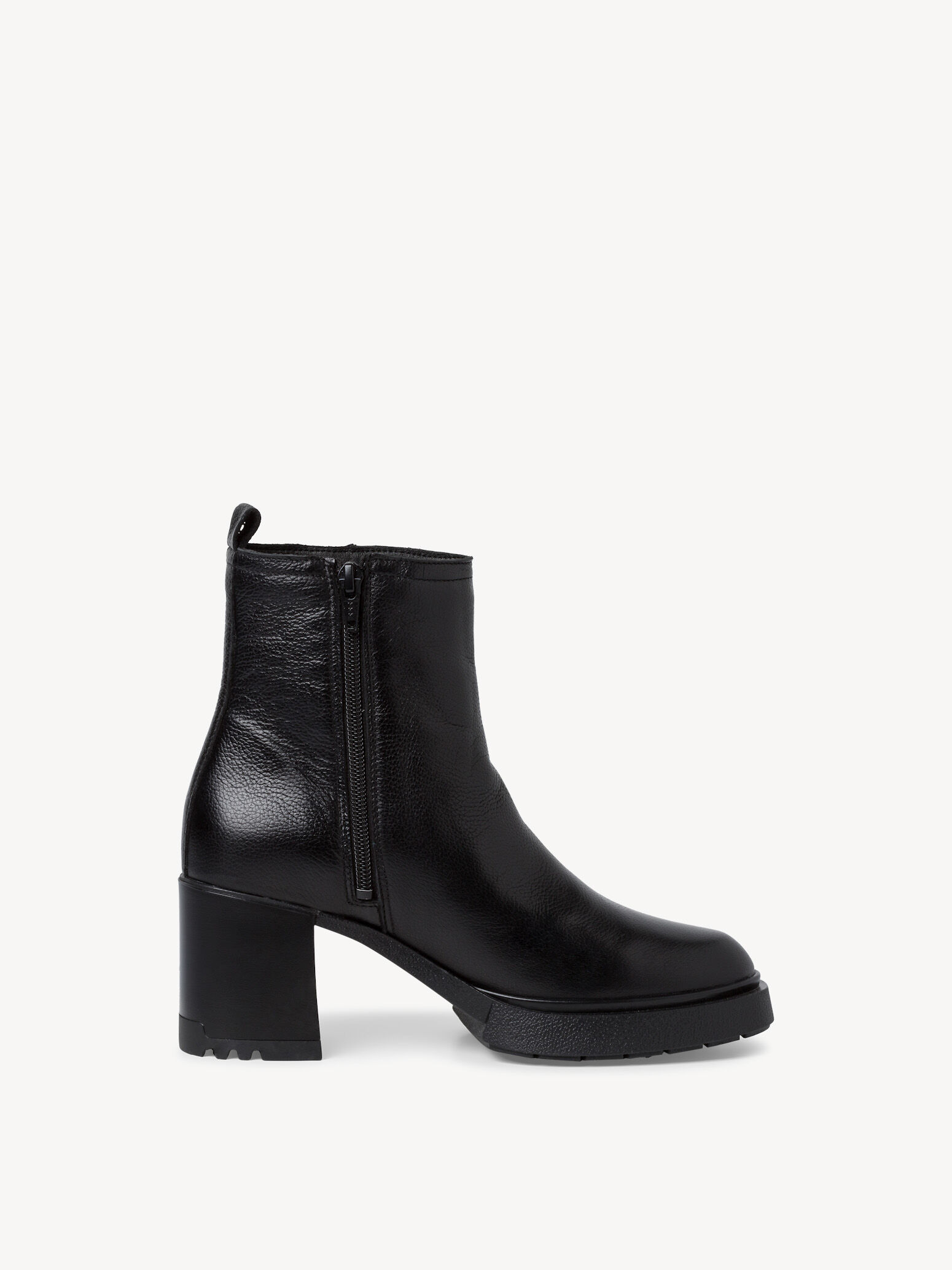 Bottine en cuir - noir