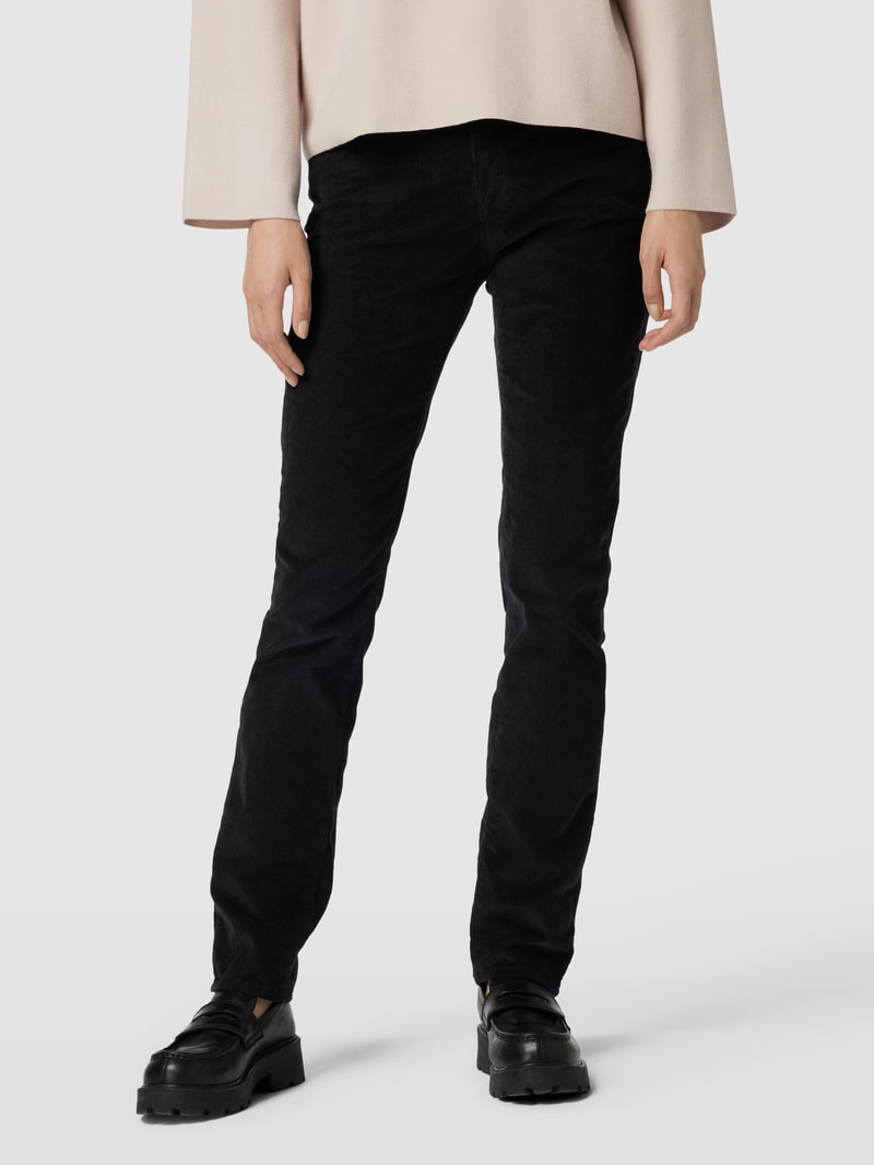 Cordhose mit Eingrifftaschen in schwarz