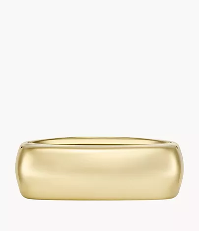 Fossil Siegelring Heritage D-Link Glitz Edelstahl goldfarben