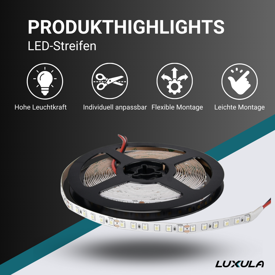 LUXULA LED-Streifen, neutralweißes Licht, 12 V