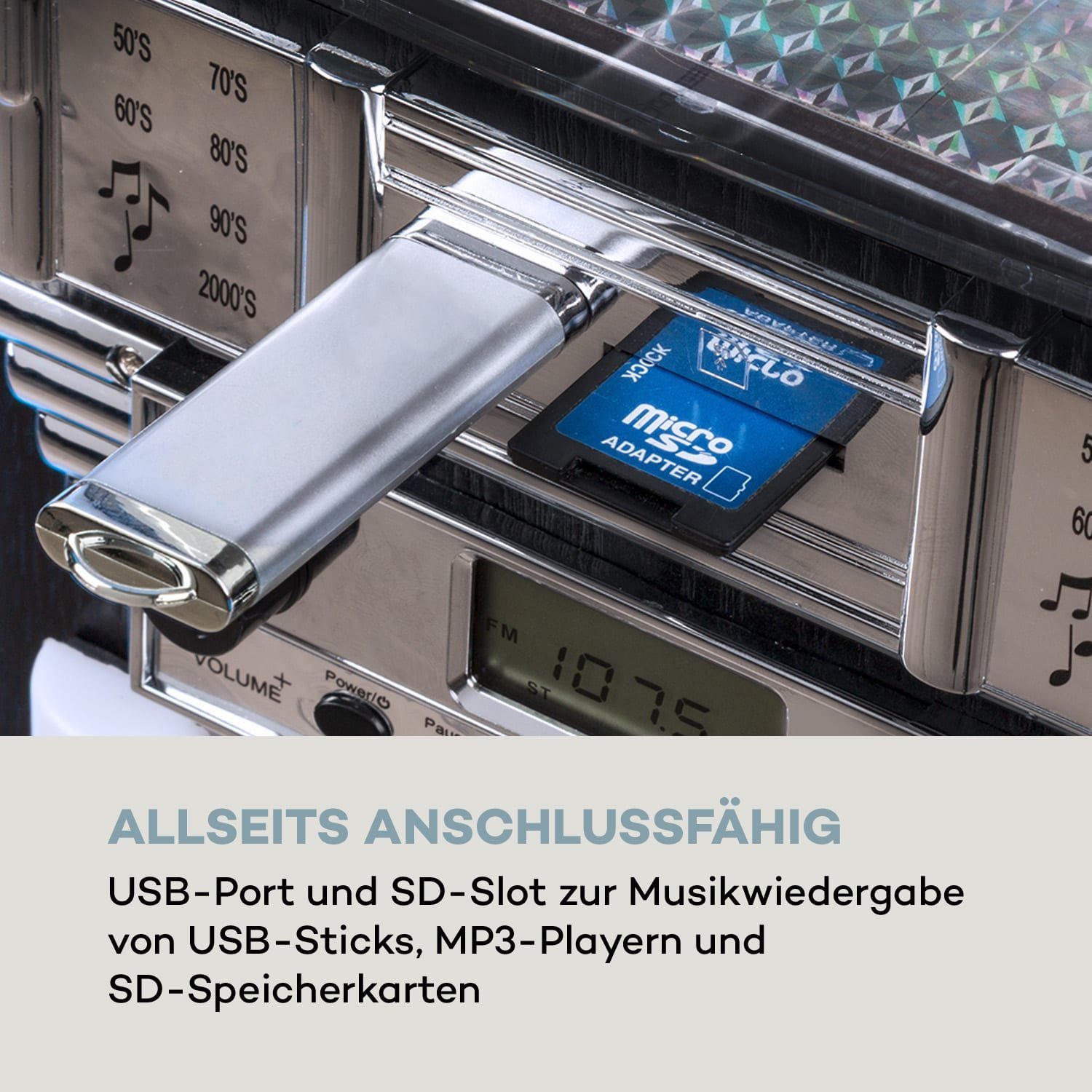 Auna Arizona DAB+ Stereoanlage (DAB+/UKW-Radio alle Sender digital oder analog)