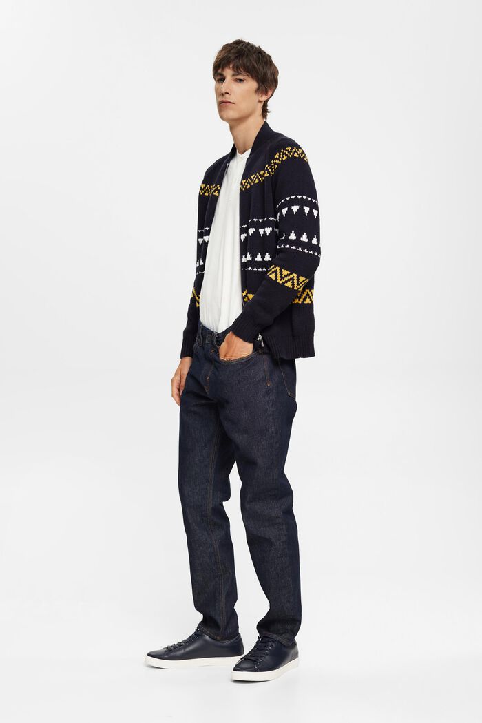 Zipper-Cardigan in Jacquardstrick