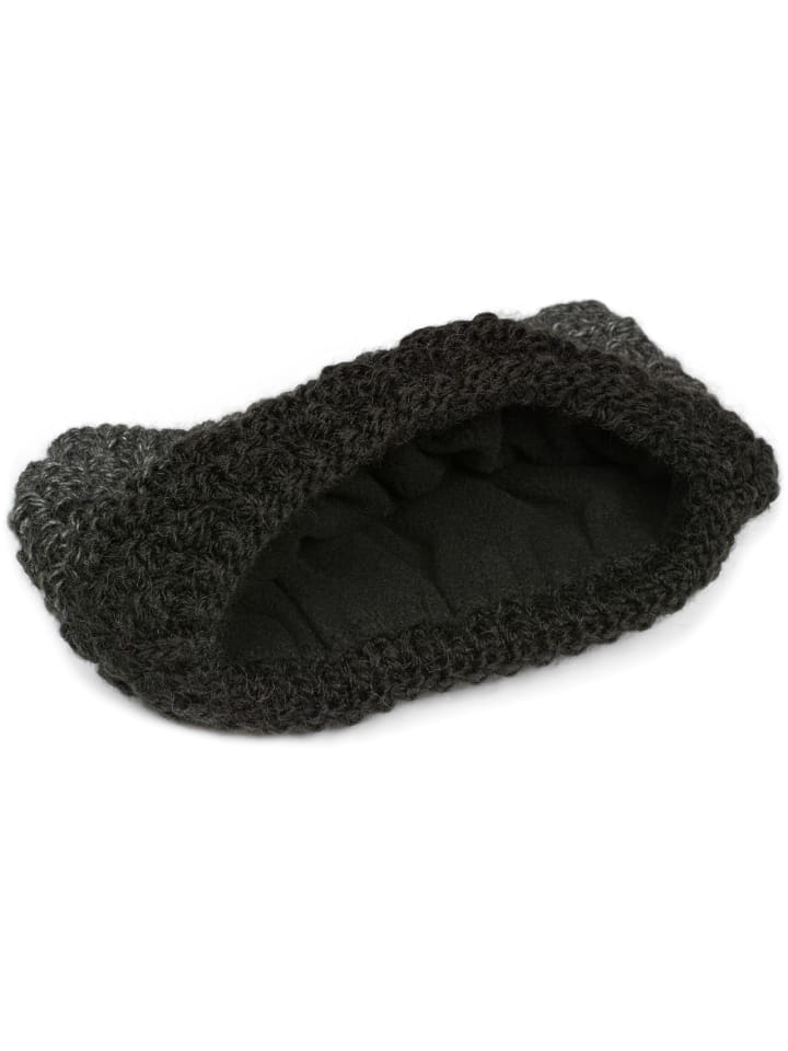 styleBREAKER Strick Stirnband in Schwarz-Dunkelgrau günstig kaufen onesize