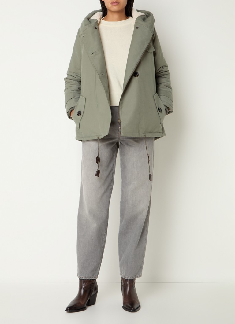 Sessùn Sandison double-breasted parka with hood and side pockets