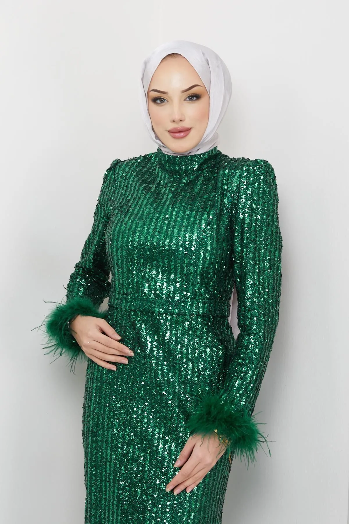 Olcay  Abendkleid - Grün - Lang