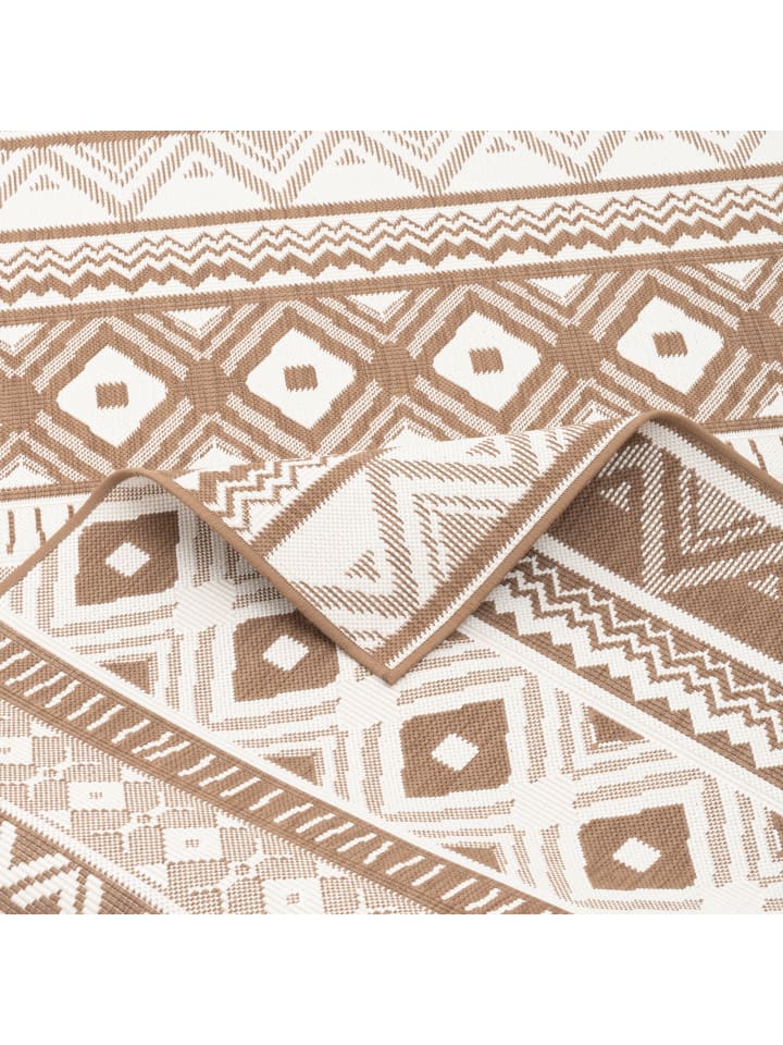 Pergamon In- und Outdoor Teppich Beidseitig Cape Cod  Ethno in Beige günstig kaufen