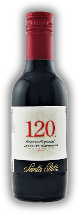 Santa Rita, 120 Reserva Especial, Cabernet-Sauvignon, 2021, Valle Central  Santa Rita, 120 Reserva Especial, Cabernet-Sauvignon, 2021, Valle Central  Saftig und fruchtig mit Körper und Tiefe. Jahrgang 2021 - 0,1875	 Liter - Vol 13%