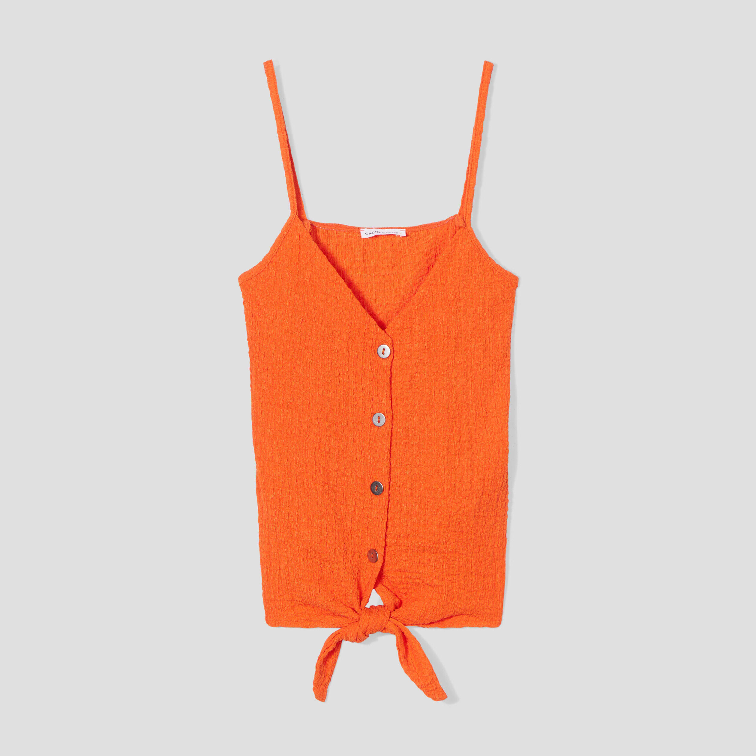 Débardeur bretelles fines orange femme | Cache Cache