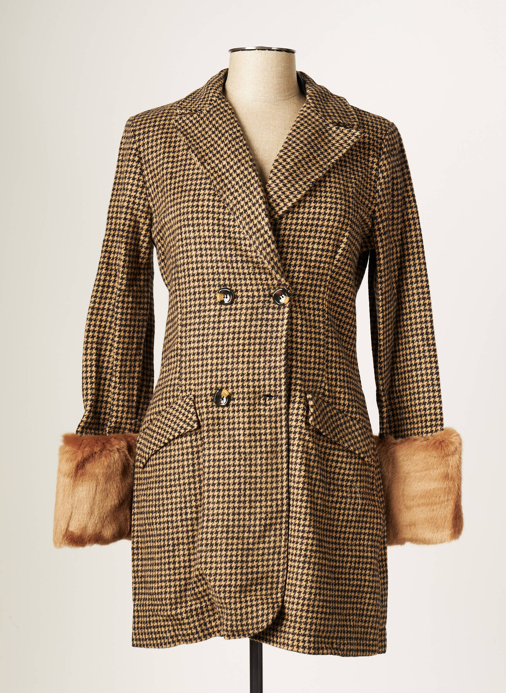 Blanc Boheme Manteaux Longs Femme couleur beige