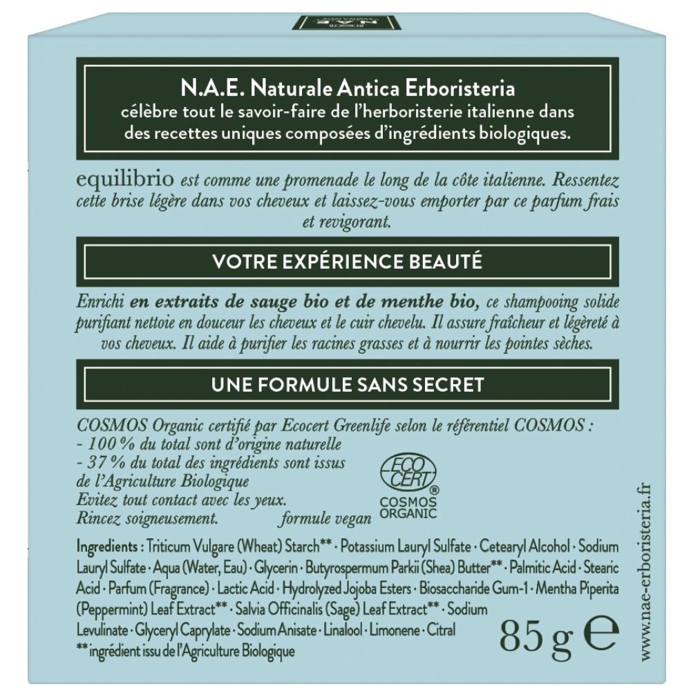N.A.E. N.A.E. SHAMPOOING BIO Solide Purifiant Shampooing solide
