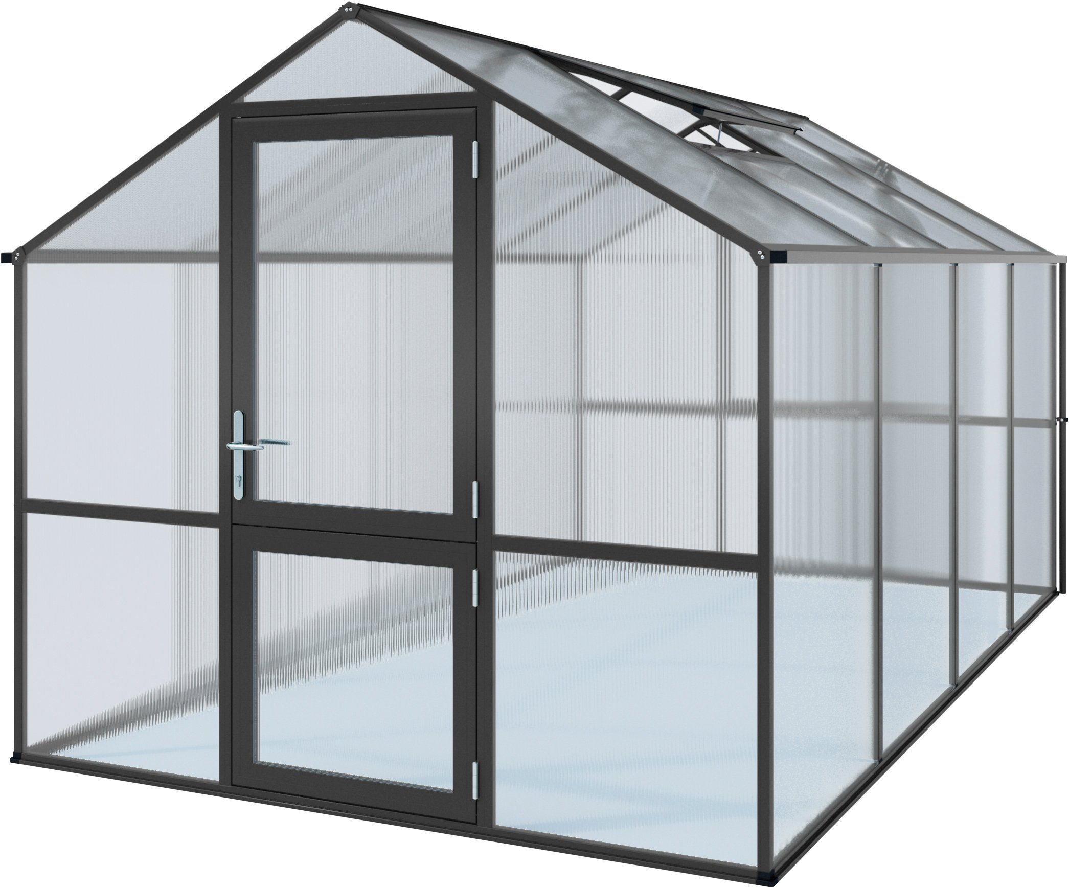 KGT Gewächshaus Rose IV, BxTxH: 233 x 429 x 215 cm, 10 mm Wandstärke