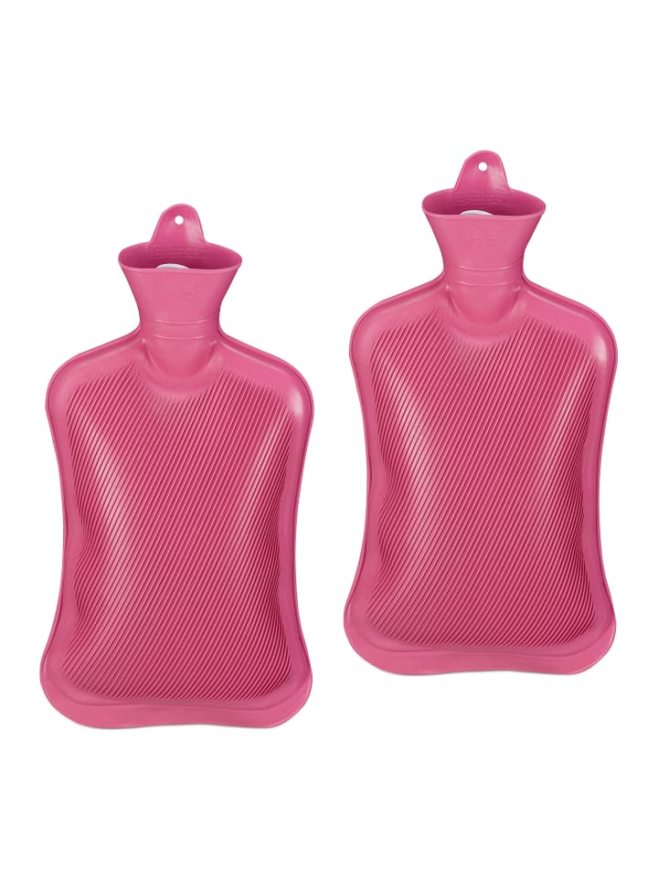 relaxdays 2x Wärmflasche in Pink günstig kaufen onesize