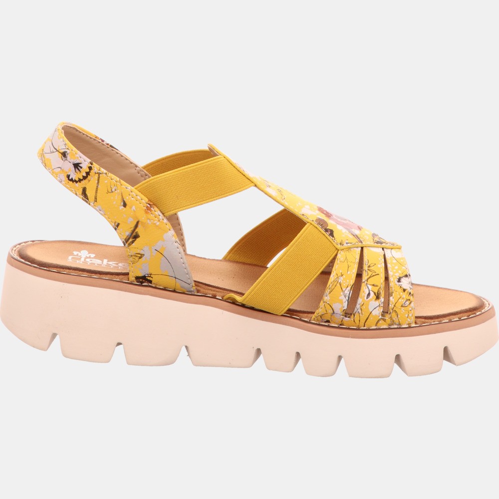 RIEKER Klassische Sandalen gelb