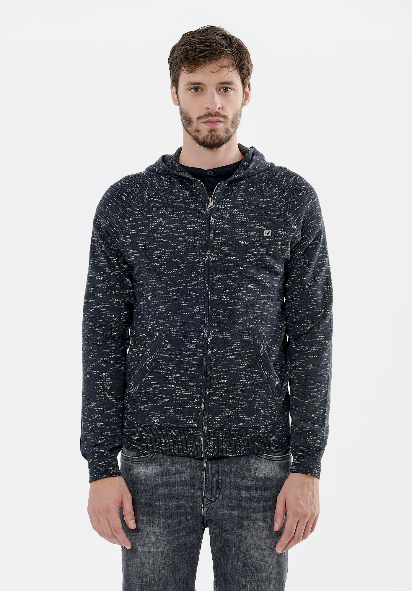 VEER   Gilet bleu marine et blanc homme