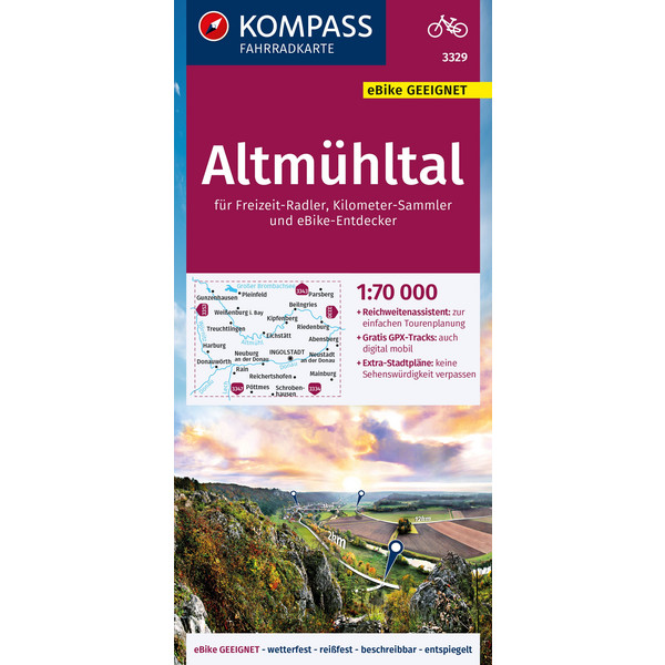 KOMPASS FAHRRADKARTE 3329 ALTMÜHLTAL, 1:70000