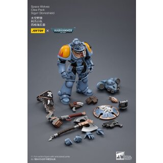 Warhammer 40k Actionfigur 1/18 Space Wolves Claw Pack Sigyrr Stoneshield 12 cm