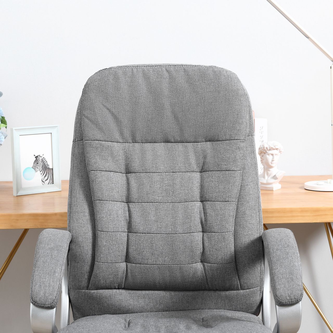 Vinsetto Bürostuhl Ergonomischer 360° Drehstuhl Wippfunktion höhenverstellbar