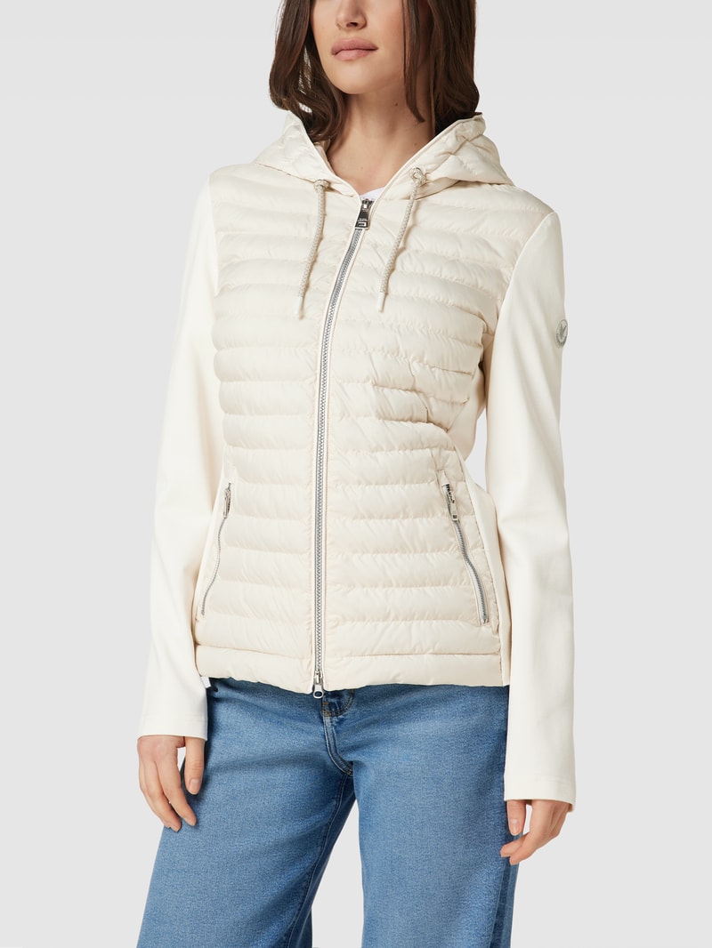 Hybridjacke mit Label-Patch in sand