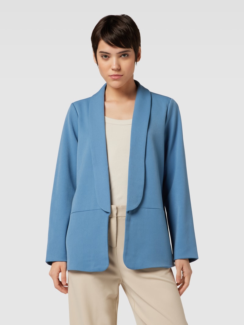 Blazer mit Schalkragen Modell 'VARONE' in rauchblau