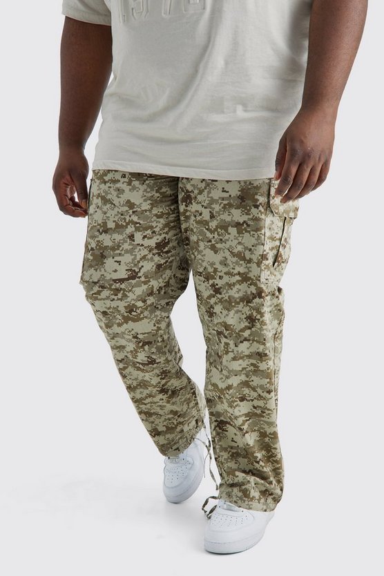 Plus lockere Camouflage Cargo-Hose mit Schnür-Detail
