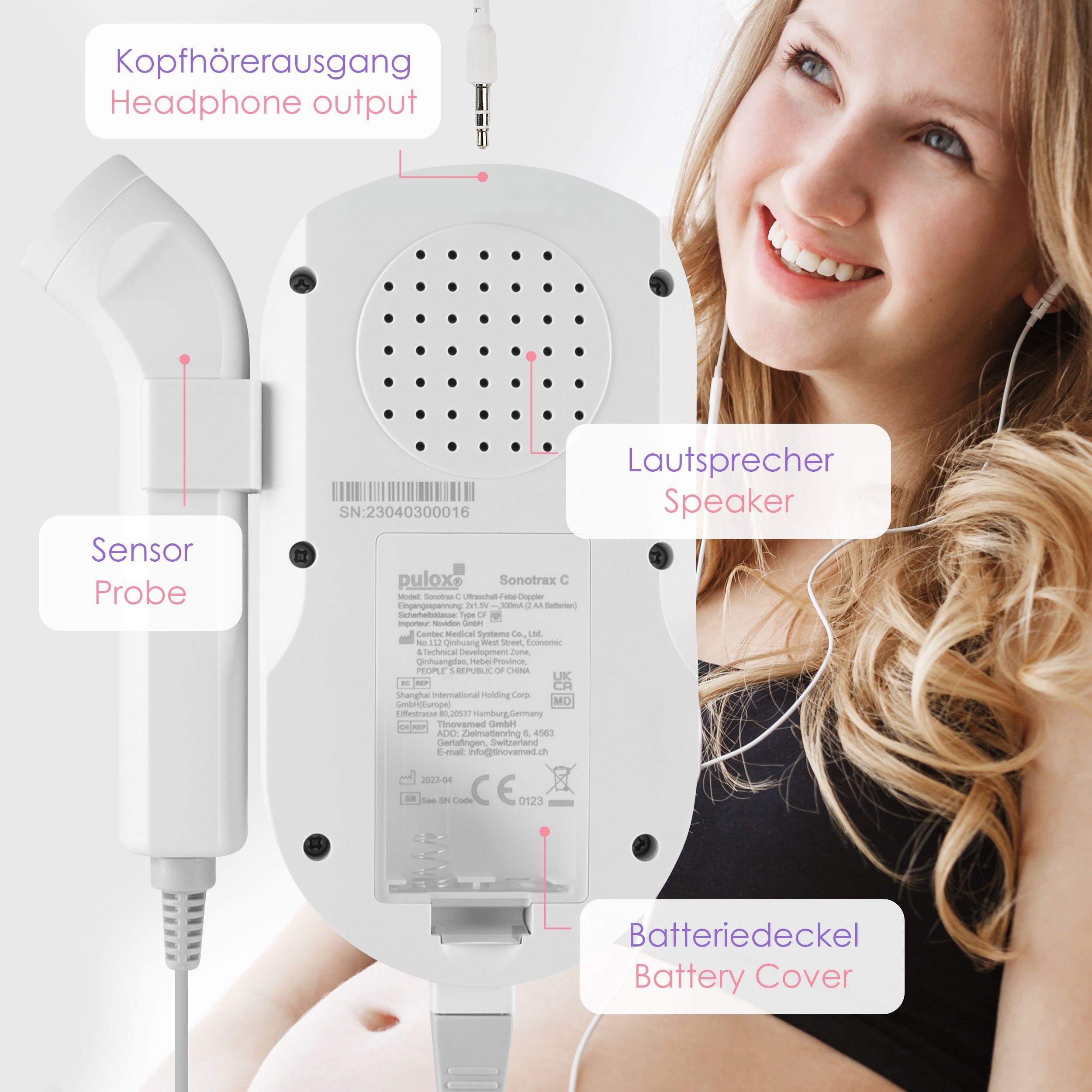 pulox Babyphone Sonotrax C Ultraschall Fetal Doppler