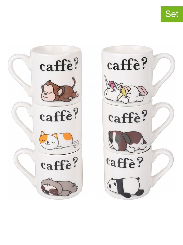 Villa d´Este 6er-Set: Espressotassen in Weiß - 90 ml günstig kaufen onesize