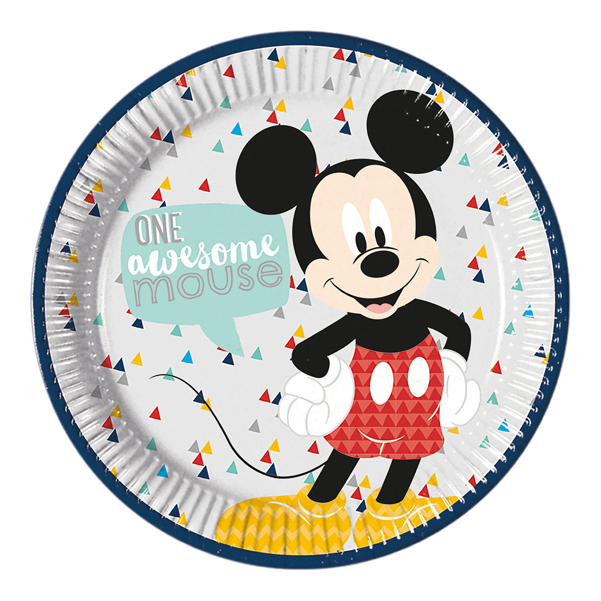 Papp-Partyteller   Mickey Mouse Awesome, Ø 23 cm, 8 Stück