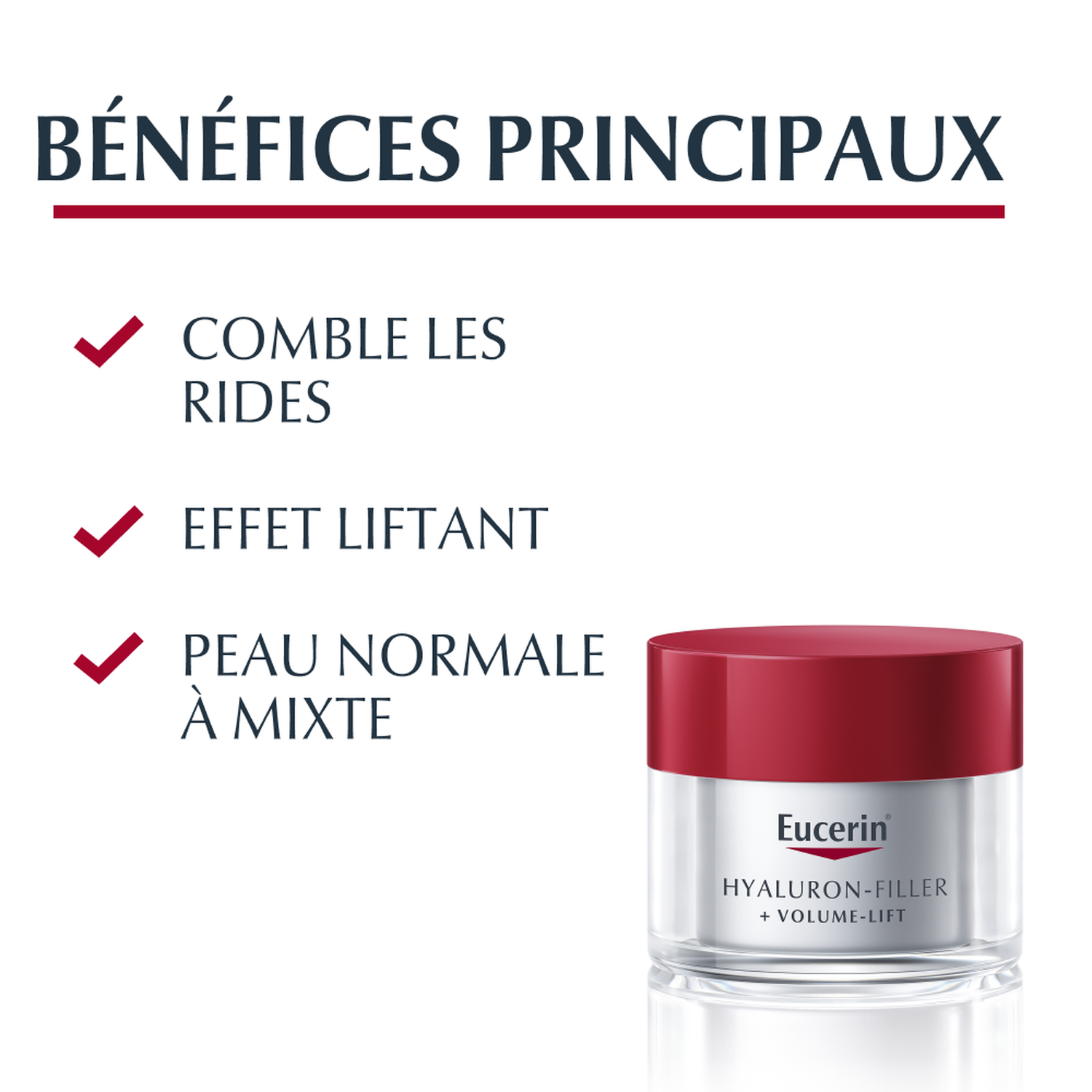 Eucerin Hyaluron-Filler Volume-Lift SPF15 Soin de Jour Volumisateur - Peaux Normales à Mixtes