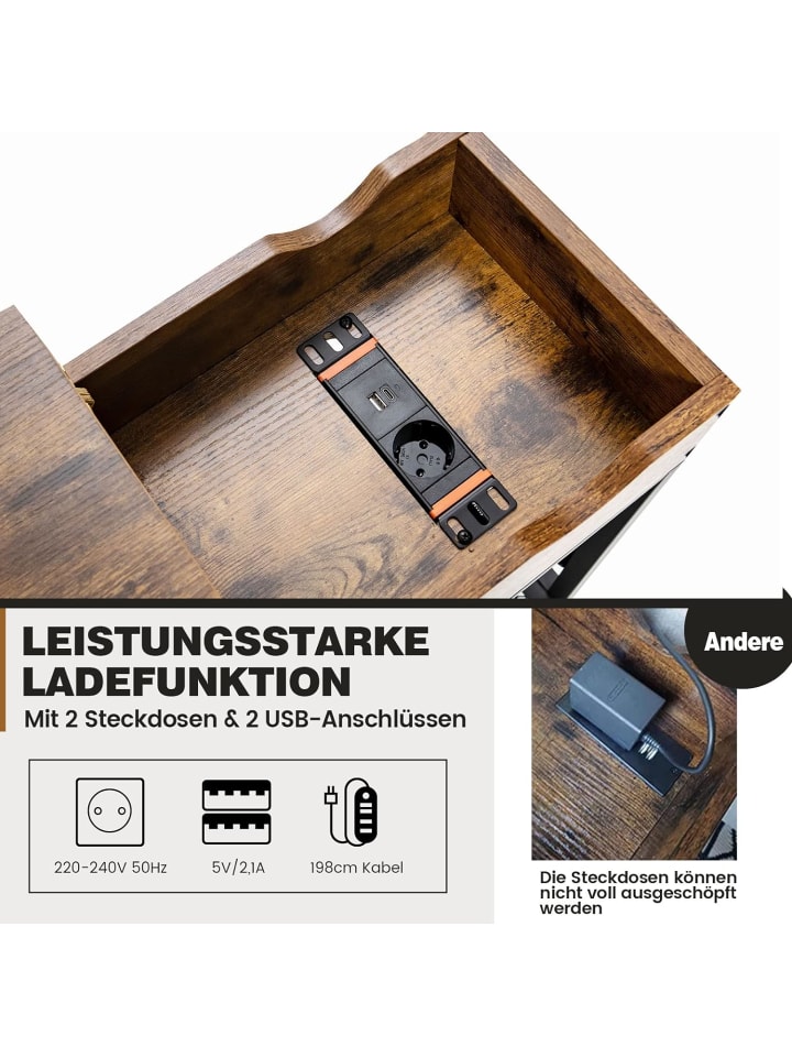 COSTWAY Beistelltisch in Braun günstig kaufen onesize