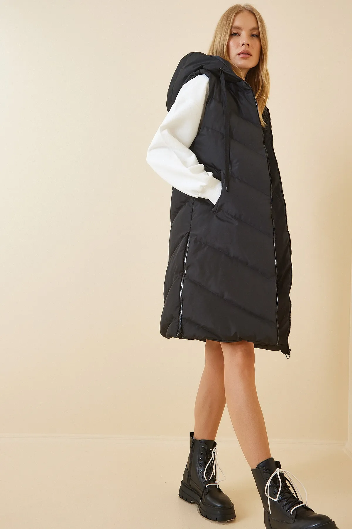 Happiness İstanbul  Weste - Schwarz - Puffer