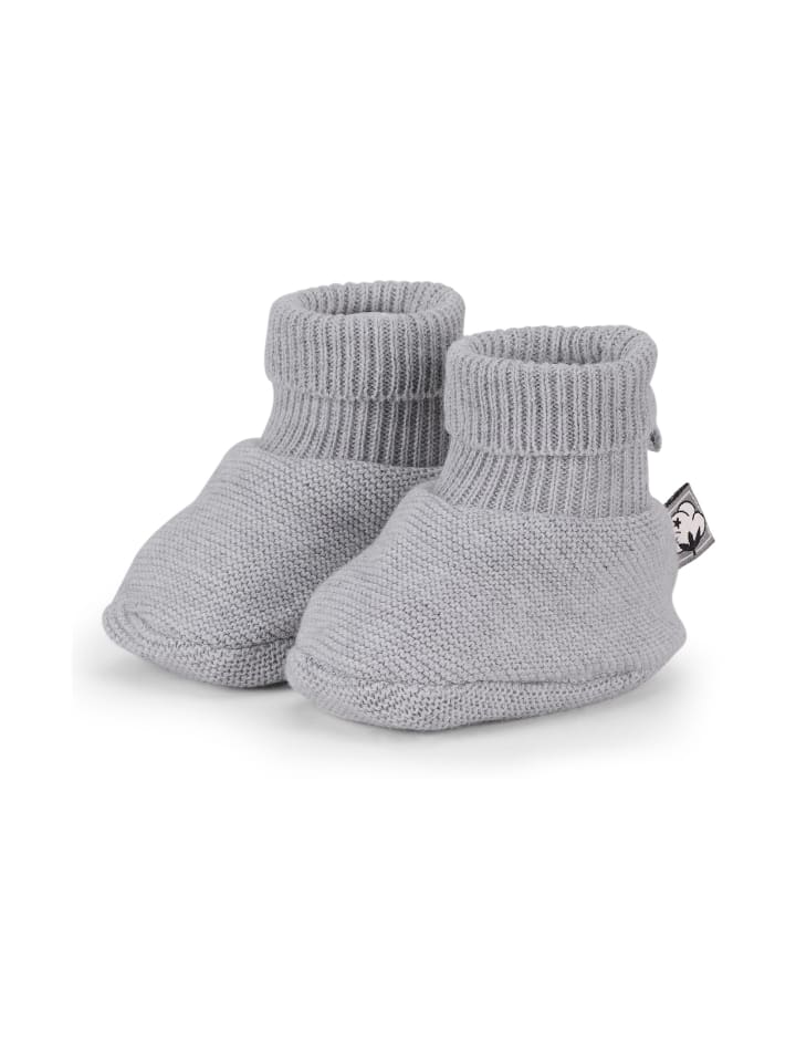 Sterntaler GOTS Strick-Schuh in hellgrau melange günstig kaufen