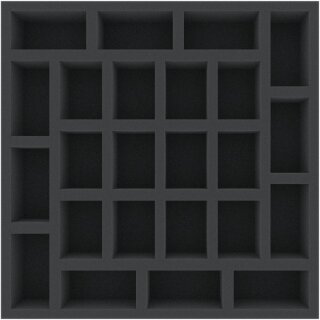 Feldherr 320 mm x 320 mm x 55 mm Schaumstoffeinlage für Brettspiele - 24 Fächer