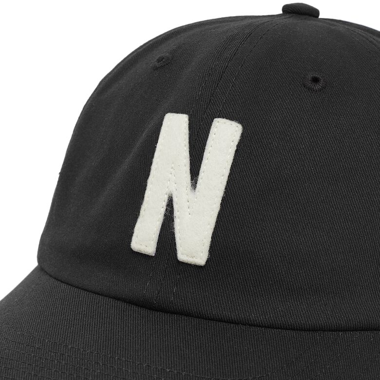 Norse Projects Felt N Twill Sports Cap Black