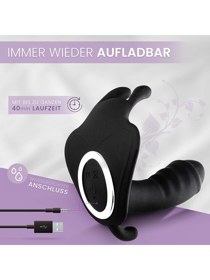SAMORE Butterfly-Vibrator mit Fernbedienung in schwarz günstig kaufen onesize