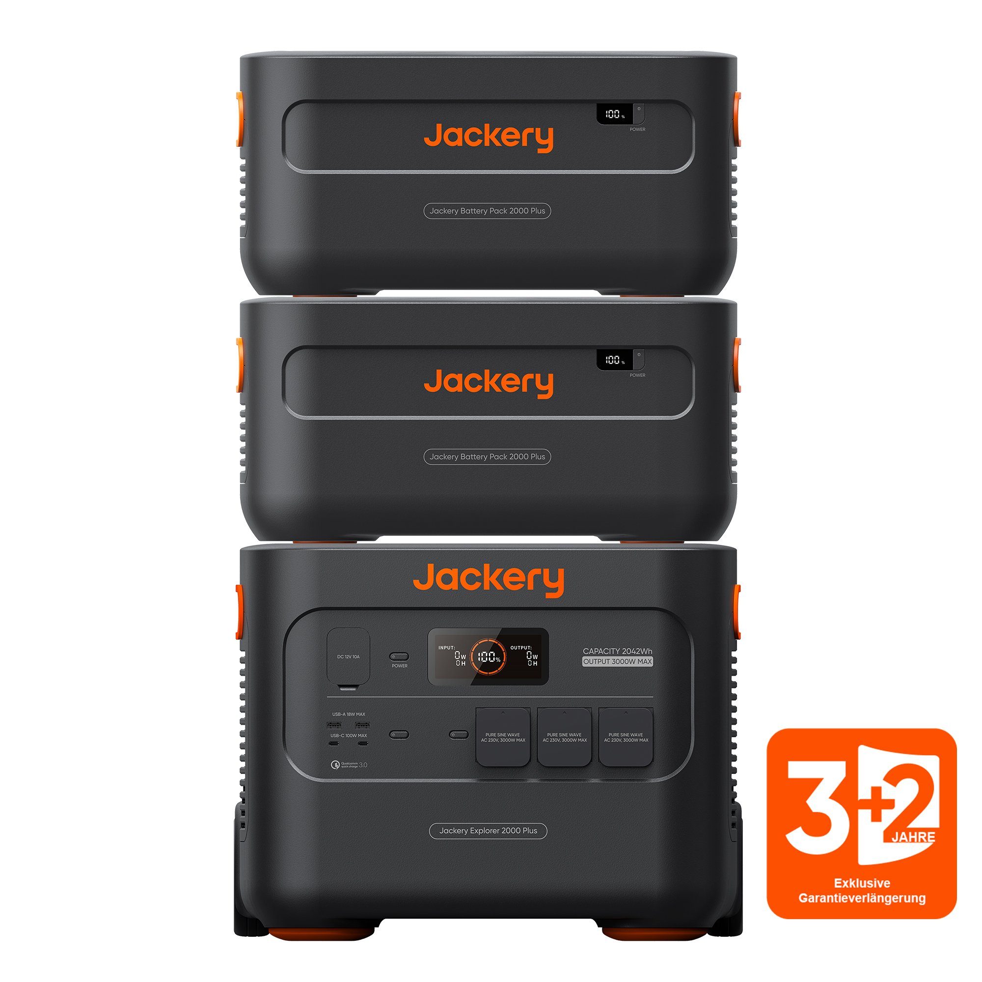 Jackery Stromgenerator Explorer Kit 6000, Explorer 2000 Plus mit 2 x Erweiterbarer Akku