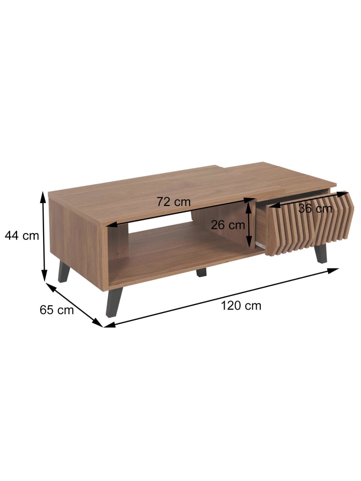 MCW Couchtisch M45 3D-Design Schubladen günstig kaufen onesize