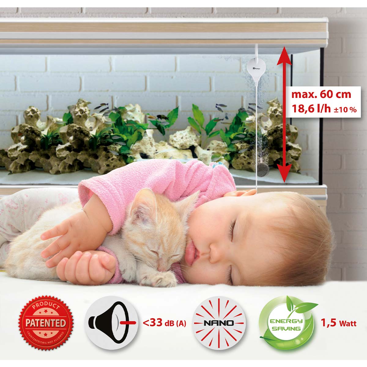 HPumps Belüfterpumpe Nano Piezo weiß 18l/h kaufen