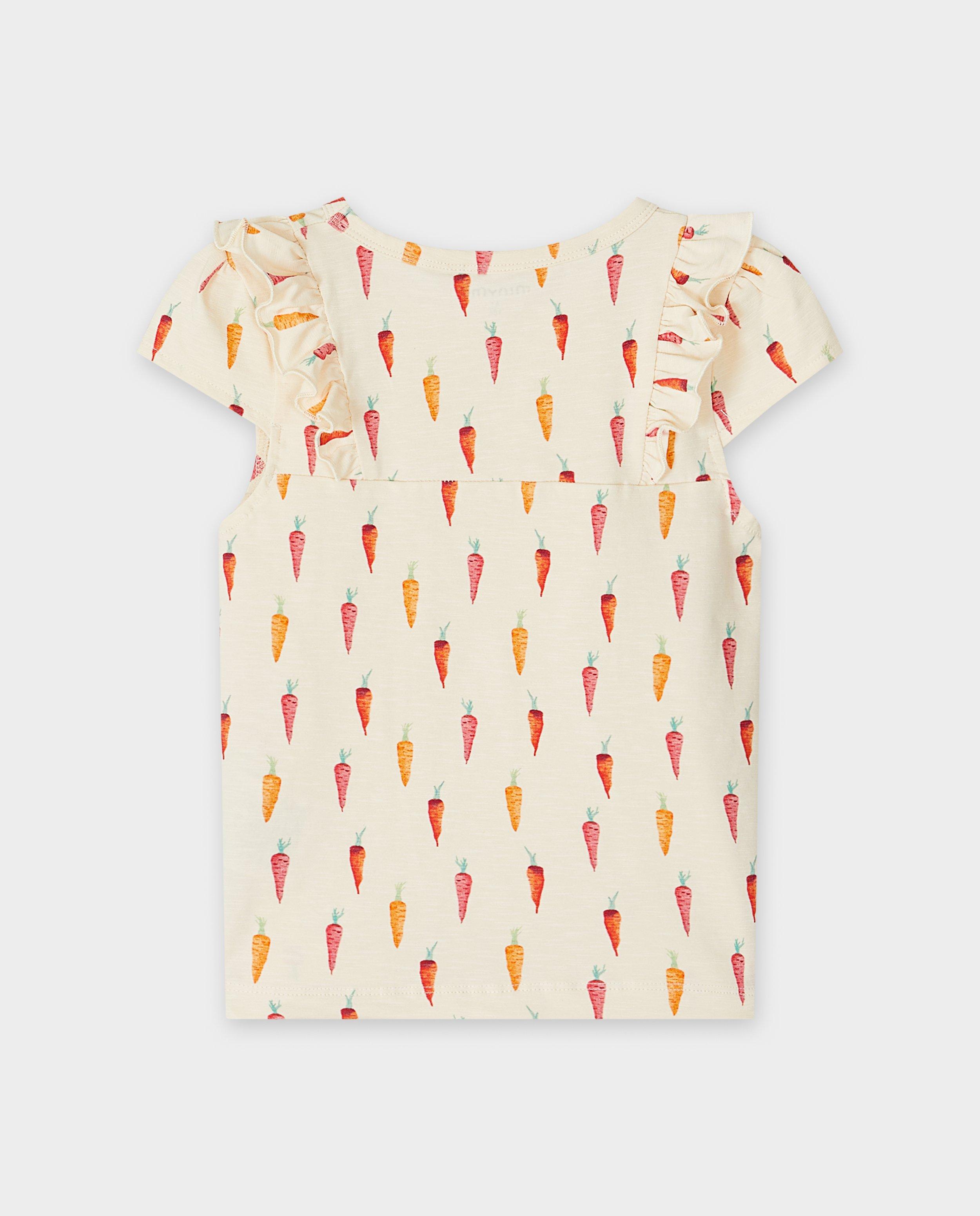 Tricou Minymo cu imprimeu de morcovi bej