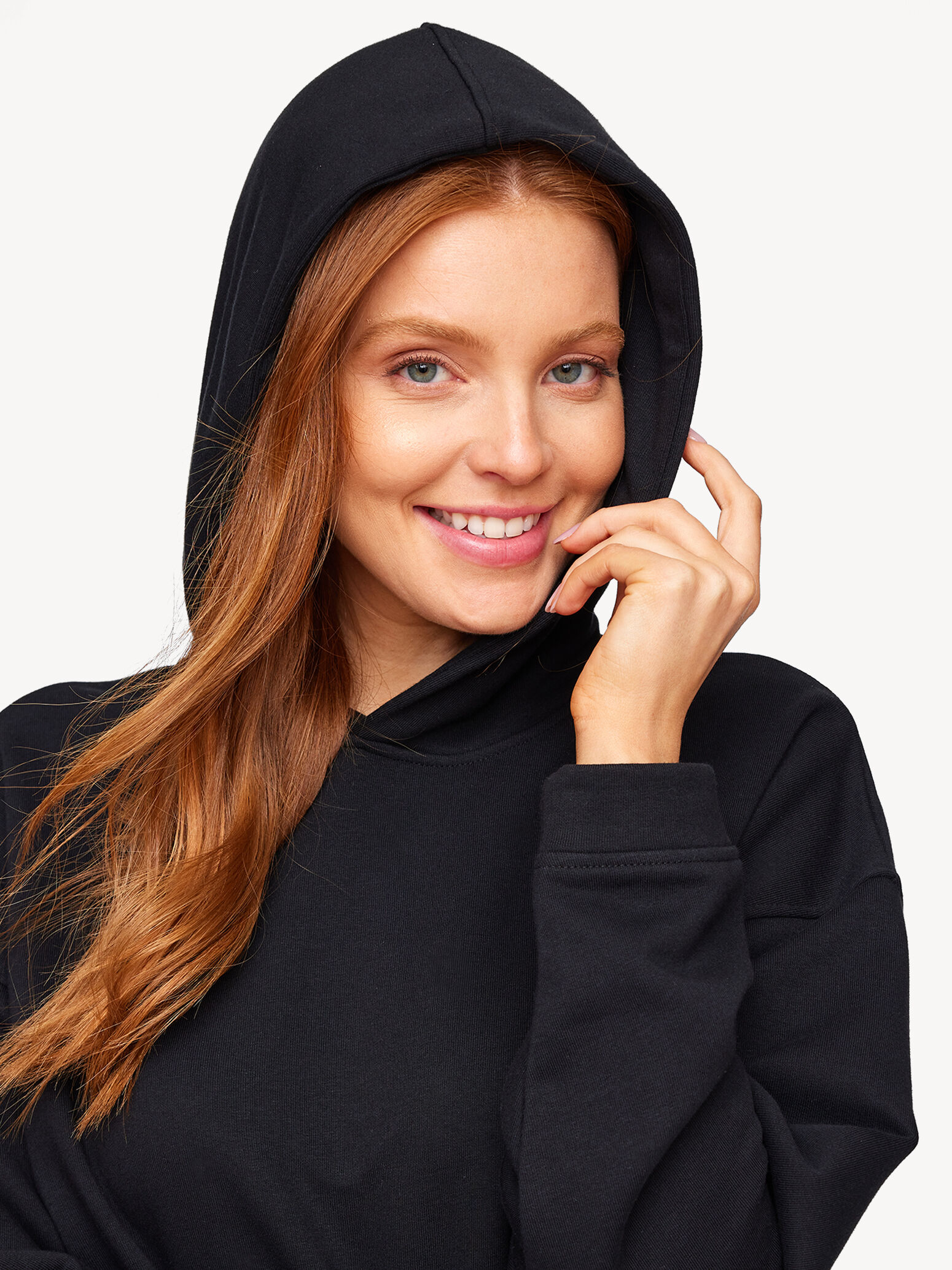 Sweat oversize à capuche - noir