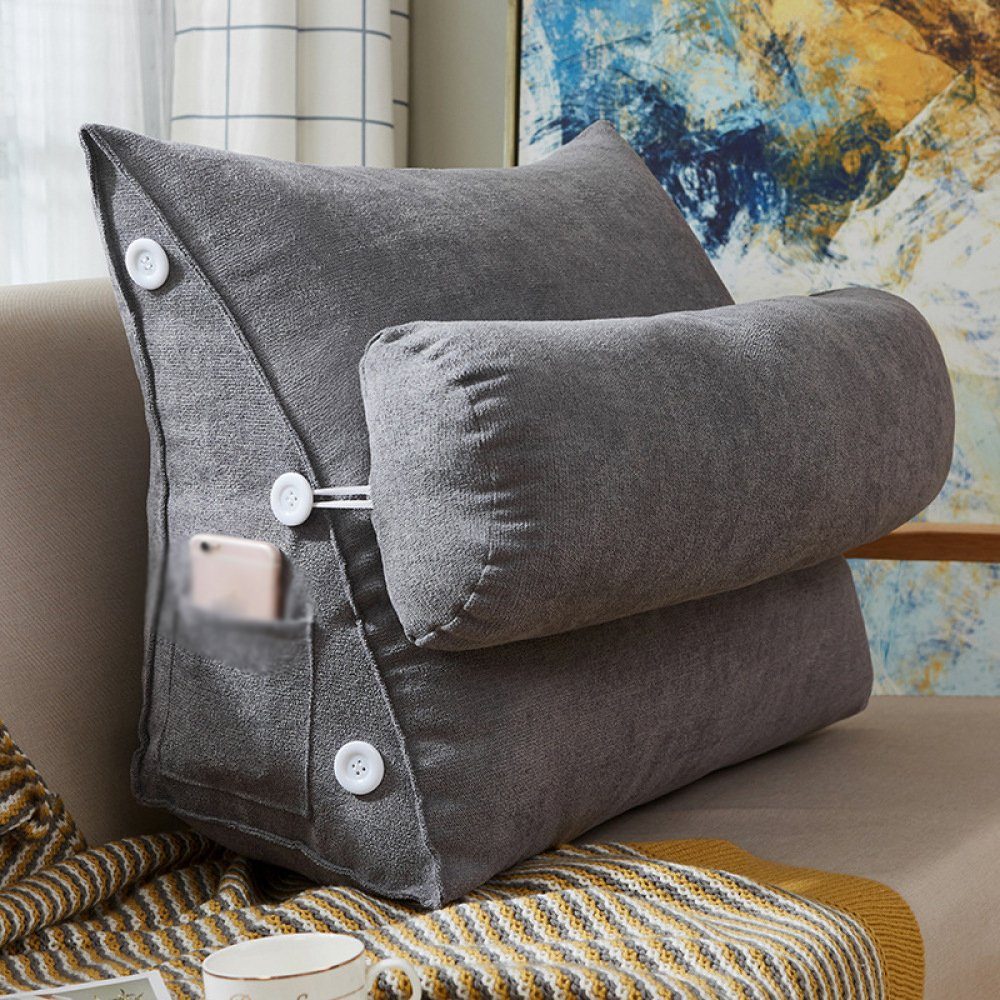 Fokelyi Keilkissen Keilkissen Lesekissen,Sofa Dreieckiges,Rückenbett Rückenlehne