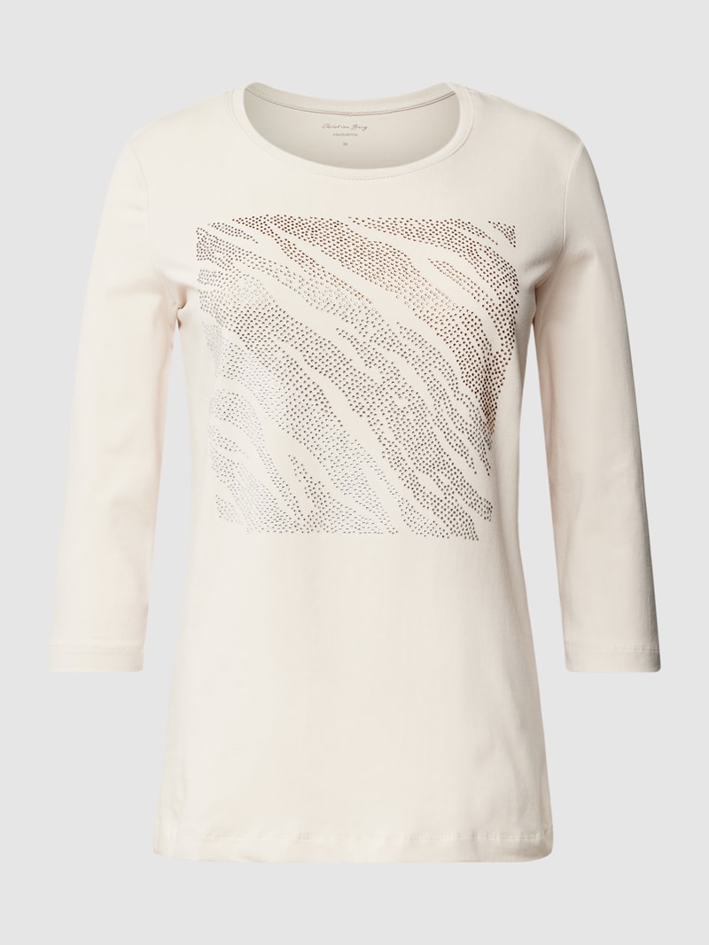 Longsleeve mit 3/4-Arm Modell 'Nicole' in stein