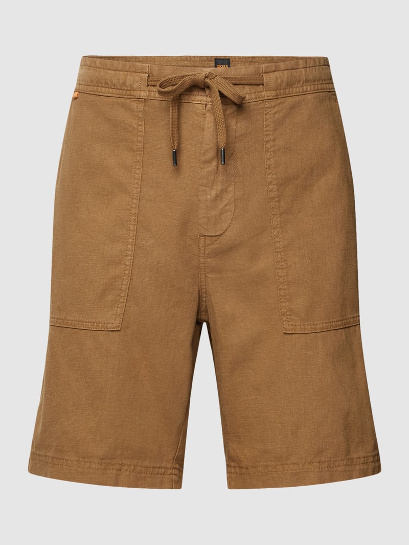 Shorts mit elastischem Bund Modell 'Sisla' in beige